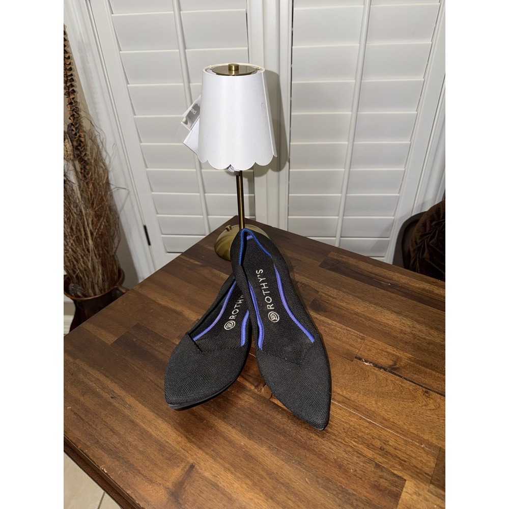 Rothy's Women's The Point Flats Inβ Black Solid Size 9W